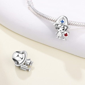 Exhibition <span class=keywords><strong>TK</strong></span> meistverkaufter, bezaubernder Anhänger für kleine Jungen oder Mädchen als Arzt, Krankenschwester oder Feuerwehrmann, Perlen-Schmuck, DIY-Accessoire, Armband - Product Image 3