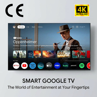 Smart TV sin Marco de 32"-85" 4K Ultra HD Android 14 15 16 Google 5.0 BOE Grado A Múltiples Sistemas Operativos Venta al por Mayor Color Negro WiFi TV para el Hogar