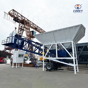 เครื่องผสมคอนกรีตผสมปูนแบบพกพา60m3h โรงงานผสมคอนกรีตซีเมนต์ - Product Image 1