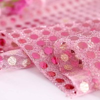 Tissu en maille tricoté à paillettes scintillantes pour la décoration de table de fond de fête de mariage