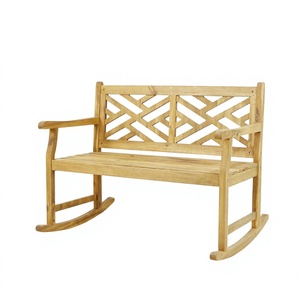 Fauteuil de jardin en bois massif écologique et durable, très bien noté - Banc à bascule moderne résistant aux intempéries pour véranda - Product Image 2