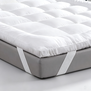 Best Seller 7cm <strong>Thickness</strong> 3" Woven Noiseless Microfiber Pad Corner Straps Folded Soft Double <strong>King</strong> All-Season <strong>Mattress</strong> <strong>Topper</strong> - Product Image 2