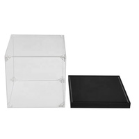 Présentoir transparent en acrylique pour poupée, strangement pour personnage de dessin animé, boîte de présentation Simple et à assembler, avec Base noire