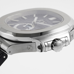 Relojes de diseño de lujo para hombre, reloj mecánico automático con esfera azul, fase lunar, calendario anual, correa de caucho, reloj de pulsera - Product Image 5