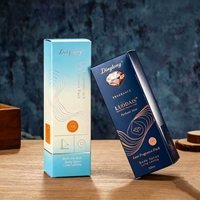 Boîte en papier personnalisée pour vaporisateur de parfum, design doré, emballage cosmétique pour brume corporelle de 50 ml