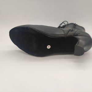 EKV580 <span class=keywords><strong>Beige</strong></span> cuero mujer moda baile botas punta cerrada Salsa salón Latino Cha señora niñas zapatos tamaño - Product Image 6