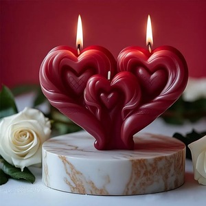 Heart Shaped Scented Candle Silicone Mold Diy Craft Resin Plaster Molds For Modeling - Product Image 1