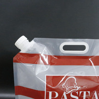Pochettes souples personnalisées 5L en PE transparent avec bec verseur, qualité alimentaire, impression hélio pour produits de la mer, farine, engrais, aliments pour animaux, agriculture