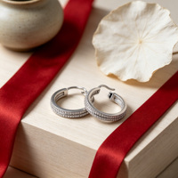 Boucles d'oreilles tendance en argent sterling 925 pour femmes, motifs personnalisés avec zircon cubique