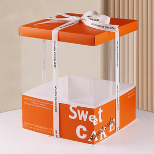 Tùy chỉnh hộp nhựa 8 inch 9 inch 10 inch 12 inch bán buôn cao trong suốt bánh Bánh hộp cho khách <span class=keywords><strong>Pop</strong></span> - Product Image 5