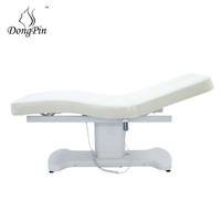 Lit de spa électrique avec éclairage ambiant bleu glacé, lit de massage facial ergonomique avec dossier réglable
