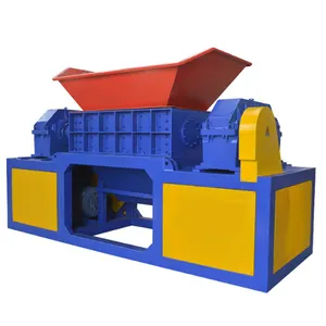 Waste cable copper wire aluminum wire mini metal shredding double shaft shredder machine