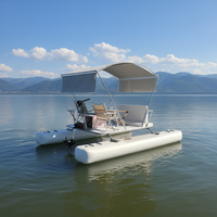 Bateau pneumatique à moteur rapide en PVC épaissi de 3,8 m pour les sports nautiques, la pêche, le kayak ou comme plateforme gonflable