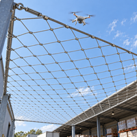 Filet anti-drone 50x50cm 6mm en acier inoxydable AISI 304 pour la protection des toits d'entrepôts et des installations industrielles