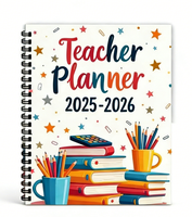 Buku Catatan Perencana Guru 2026-2027 Spiral Bound untuk Manajemen dan Pelacakan Tugas, Organizer yang Dapat Disesuaikan dengan MOQ Rendah