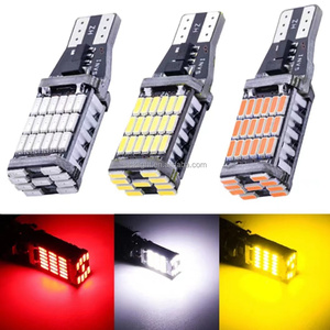 Ba15s 1156 הוביל הנורה canbus 1157 הוביל אות אור 6000k 12v 4014 45smd אוטומטי בלם הפוך מנורות רכב אביזרים