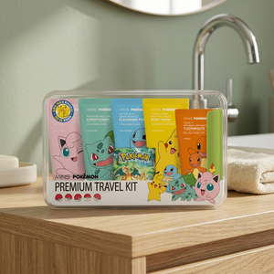 Set de Artículos de Aseo de Viaje para Niños LG Minis Pokemoned, Cepillo de Dientes de Plástico, Pasta de Dientes, Champú, Gel de Ducha, Kit de Higiene Portátil, Dibujos Animados de Anime - Product Image 3