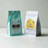 Sachet de café refermable avec fermeture éclair pour le stockage de grains et de poudre de café