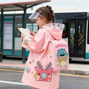 旅行用子供レインウェア アウトドア子供用再利用可能子供用カスタムロゴ卸売レインコートデザイン - Product Image 3