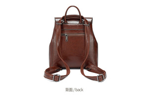 New Design Factory Wholesale Custom Fashion Girls Female High Quality Youth Genuine Leather Women <b>Backpack</b> - Product Image 5