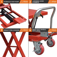 Carretilla Elevadora Manual China de 1000 kg, Mini Elevador de Tijera, Ideal para el Transporte de Carga en Almacenes