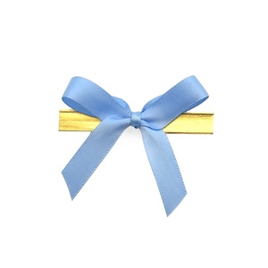 E-Magic Prix Usine Nœuds en Ruban de Satin Pré-Noués Faits Main Personnalisés avec Torsades Dorées pour Décorations d'Emballage de Sacs de Pâtisserie et de Bonbons - Product Image 2