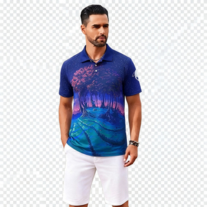 Fabrieksgroothandel 100% polyester geborduurde logo poloshirts, effen golf poloshirts, op maat gesublimeerde print poloshirts - Product Image 3