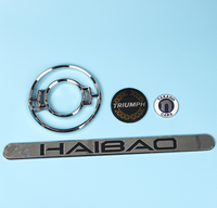Emblème personnalisé pour véhicule électrique, badge électroplaqué 3D à design divisé pour scooter avec support auto-adhésif