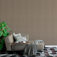 Panneaux muraux insonorisants de haute qualité MDF Akupanel Panneaux muraux acoustiques en bois à lattes en feutre pour la décoration intérieure des murs et des plafonds