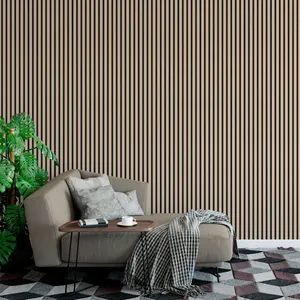 High Quality Soundproof Wall Panels MDF Akupanel Wood Slatted Wall Acoustic Felt Panels For Interior Decoration Wall And Ceiling