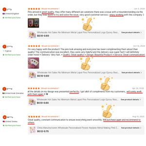 เข็มกลัดแฟชั่นทำโลโก้ตามสั่งของที่ระลึกใหม่หรูหราสง่างาม - Product Image 5