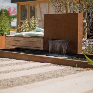 <span class=keywords><strong>Fontaine</strong></span> d'<span class=keywords><strong>eau</strong></span> extérieure moderne en métal avec écran LED et installation facile, construction en acier Corten pour jardin Art <span class=keywords><strong>Déco</strong></span> - Product Image 6