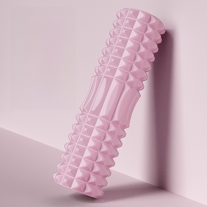 Rouleau de yoga creux de 45 cm pour la relaxation musculaire et l'amincissement des jambes, écologique, léger, durable, rouleau à picots pour le fitness - Product Image 5