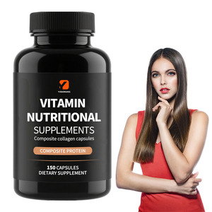 Cápsulas <span class=keywords><strong>de</strong></span> colágeno compuestas <span class=keywords><strong>de</strong></span> suplementos nutricionales vitamínicos personalizados OEM <span class=keywords><strong>de</strong></span> alta calidad para hombres, mujeres, salud del cabello, adultos - Product Image 1