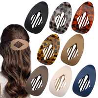 Barrettes à griffes ovales en PC, motif écaille de tortue, finition mate, antidérapantes, style minimaliste, accessoires de mode pour cheveux, idéales pour les fêtes