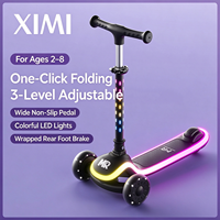 Trottinette Moderne pour Enfants 2026 avec Lumières LED, Pliable, Hauteur Réglable, 3 Roues en PU, Jouet pour Enfants de 3 à 10 Ans, Certifiée CE, Plateforme en Alliage, Utilisation Extérieure