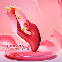 Zungen-Vibrator für Frauen 10 Vibrationsmodi 5 Leckmodi Wasserdicht USB Aufladbar Silikon Erotikspielzeug