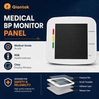 Couverture de fenêtre d'affichage découpée sur mesure en acrylique, panneau avant graphique pour moniteur médical de patient
