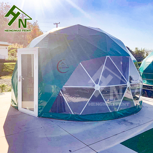 Tenda a Cupola Glamping in PVC Verde Impermeabile 6m, Tenda Safari Mimetica per Campeggio nella Foresta - Product Image 2