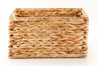 Paniers en osier pour le rangement avec poignées intégrées, panier de rangement tissé à la main