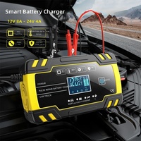 Chargeur de batterie 12V 24V pour moto, voiture, camion, outil de réparation, chargeur AGM pour batteries de véhicules