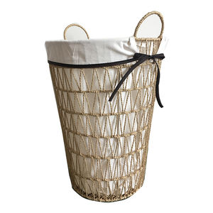 Cesta tejida con mango de marco de metal con forro de cuerda de <span class=keywords><strong>papel</strong></span> <span class=keywords><strong>para</strong></span> decoración de <span class=keywords><strong>armario</strong></span> y sala de estar - Product Image 5