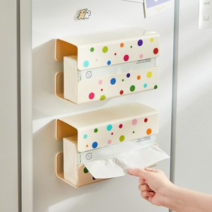 Wall Mounted Non Perforated Tissue <b>Box</b> Paper Holder Magnetic <b>Kitchen</b> Garbage Bag <b>Storage</b> Rack Towel <b>Storage</b> Container - Product Image 5
