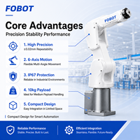 Bras robotisé industriel FOBOT à 6 axes, précision de répétabilité de ±0,02 mm, mini-bras robotisé pour la manutention et le tri de composants électroniques