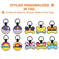 Plaque d'identification personnalisée en silicone pour chien, sur mesure, avec nom et numéro de téléphone, vente en gros, fournitures pour animaux de compagnie, sécurité pour animaux perdus