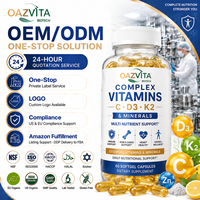 OAZVITA OEM Complexe de Vitamines et Minéraux en Capsules Végétaliennes pour la Santé et le Soutien Immunitaire – Suppléments Biologiques de Vitamine D3, K2, B12