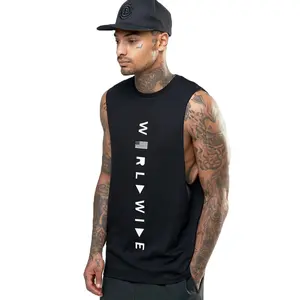 top sales product men gym apparel deep cut tank sport wears 92 nylon 8 spandex tank tops