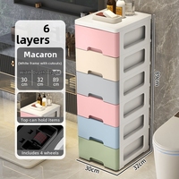 Organizador de Cajones de Plástico de Varias Capas para Guardar Objetos, para Dormitorio de Bebés y Niños, Sala de Estar, Oficina, Caja de Almacenamiento Apilable de PP