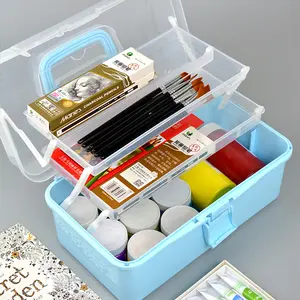 Großhandel Plastische Medizin Brust Tragbare Mehrzweck-Medizin Box 3-lagige tragbare Erste-Hilfe-Kit Aufbewahrung koffer