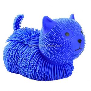 Grande balle anti-stress chat à poils longs et duveteux, jouet à presser en peluche douce, animal réaliste mignon, jouet de décompression et de farce - Product Image 3